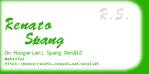 renato spang business card